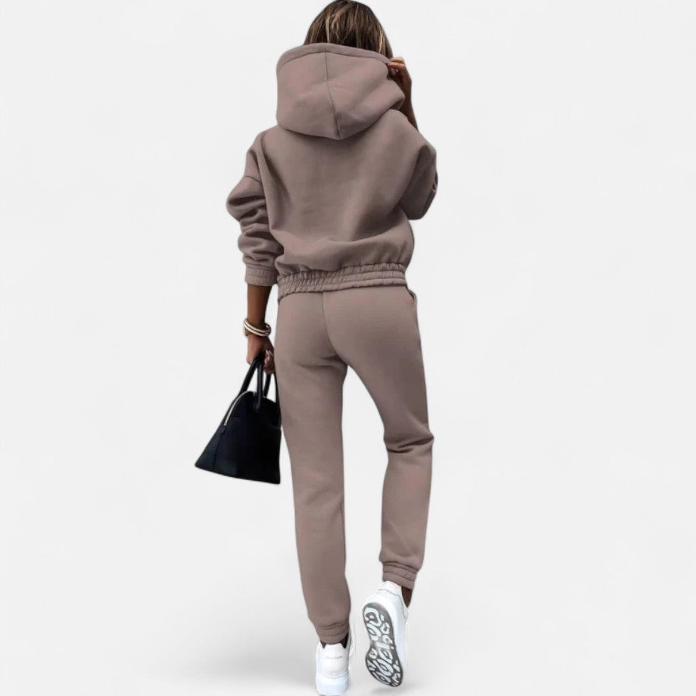 Zweiteiliger Jogginganzug mit Kapuzenpullover für Damen