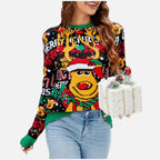 Weihnachtspullover Damen mit Fröhlichem Motiv