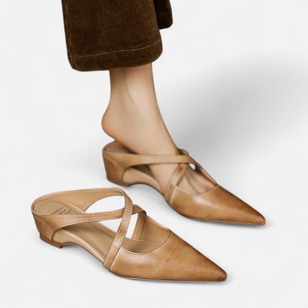 Spitze Flats mit Riemchen für Damen