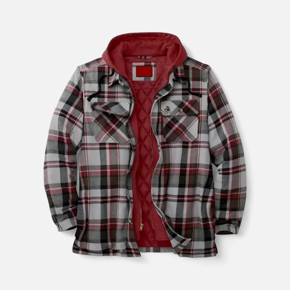 Herren Kariertes Flanellhemd mit Futter