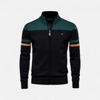 Herren Zip Pullover mit Kontraststreifen