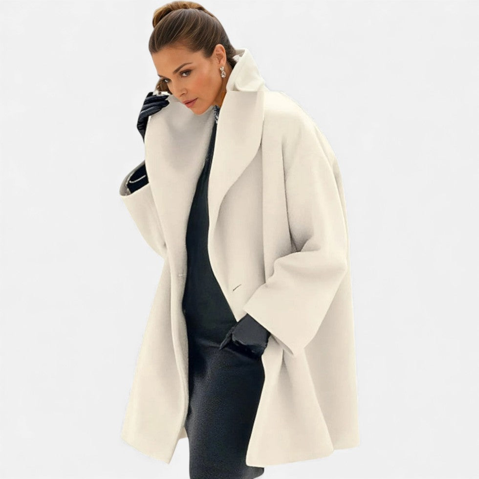Women's Oversize Coat with Wide Collar