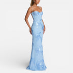 Floral Bodycon Corset Maxi Dress