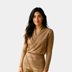 Damen Wickelpullover aus Kaschmir