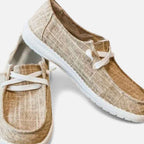 Leinenslipper Damen mit leichter Sohle