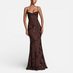 Floral Bodycon Corset Maxi Dress