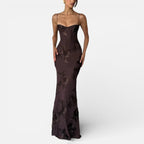 Floral Bodycon Corset Maxi Dress