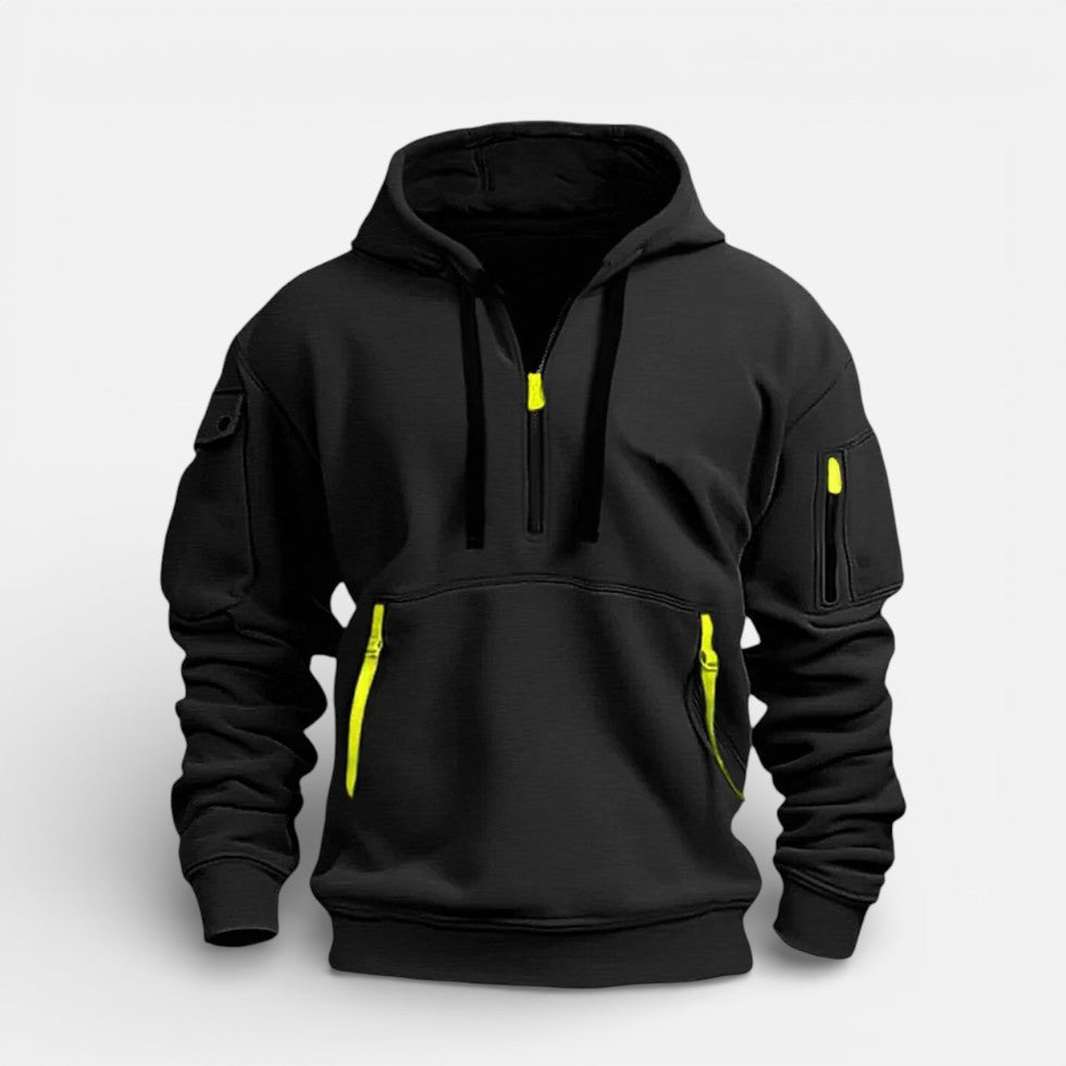 Herren Kapuzenpullover mit Reissverschluss und Taschen