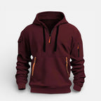 Herren Kapuzenpullover mit Reissverschluss und Taschen