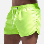 Badeshorts Kordelzug Kurz Geschnitten Uni