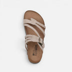 Orthopedic Sandalen Geflochten Verstellbarer Riemen Lederoptik
