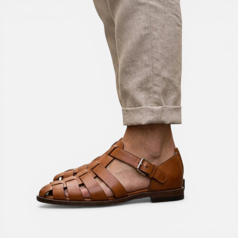 Herresandaler med rem og spænde