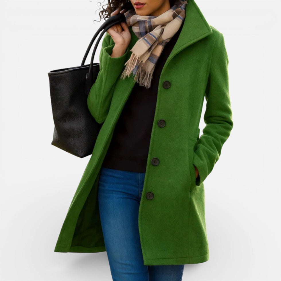 Damen Mantel mit Knopfleiste und klassischem Schnitt