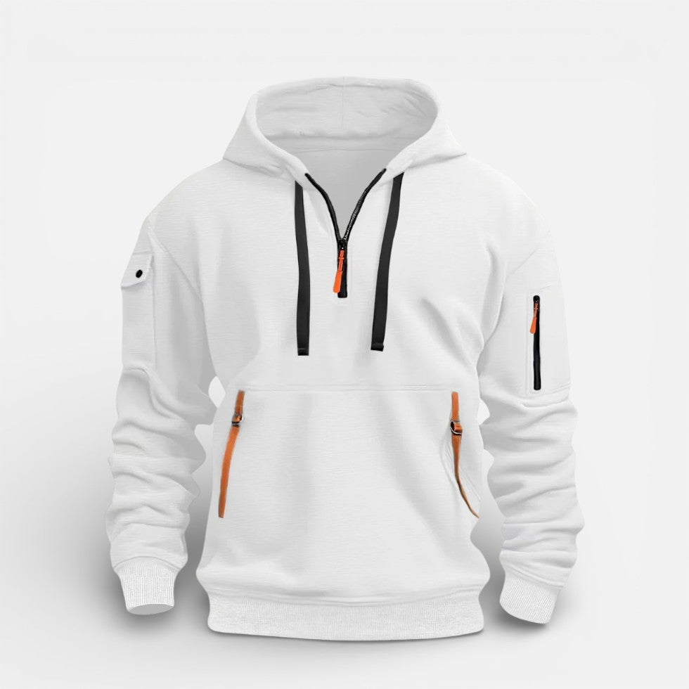 Herren Kapuzenpullover mit Reissverschluss und Taschen