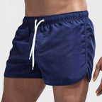 Badeshorts Kordelzug Kurz Geschnitten Uni