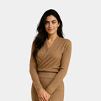 Damen Wickelpullover aus Kaschmir