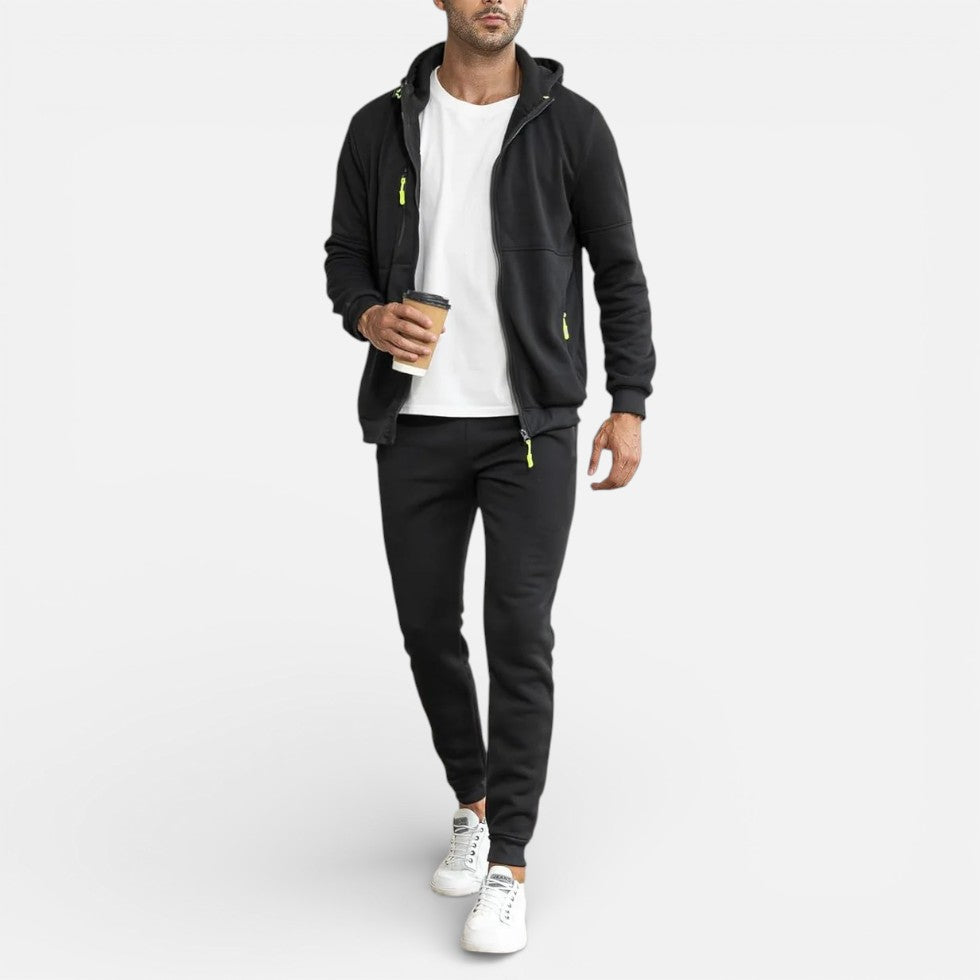 Herren Trainingsanzug mit Kapuzenjacke und Jogginghose