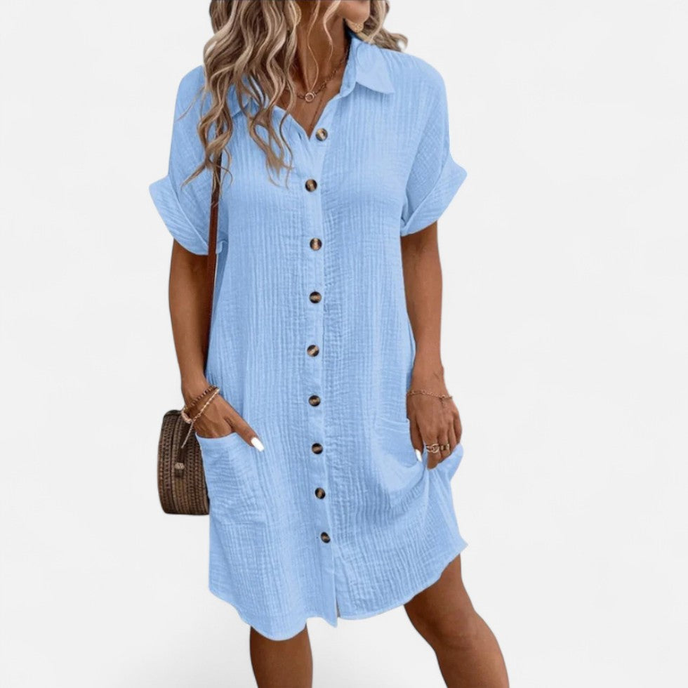 Leichtes Hemdkleid mit Knopfleiste für Damen