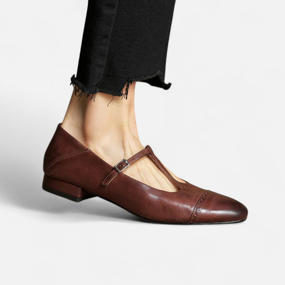 Elegante Flats mit Vintage Riemchen für Damen