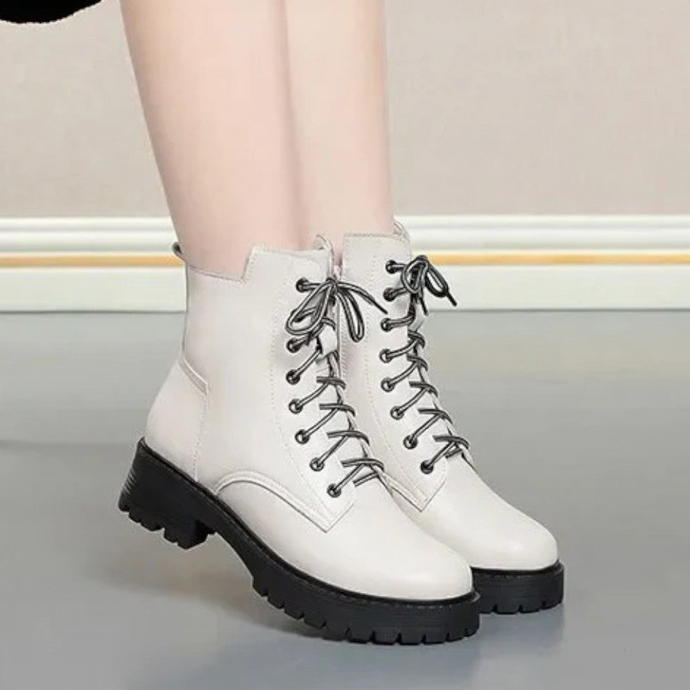 Lined Lace-up Ankle Boots for Women