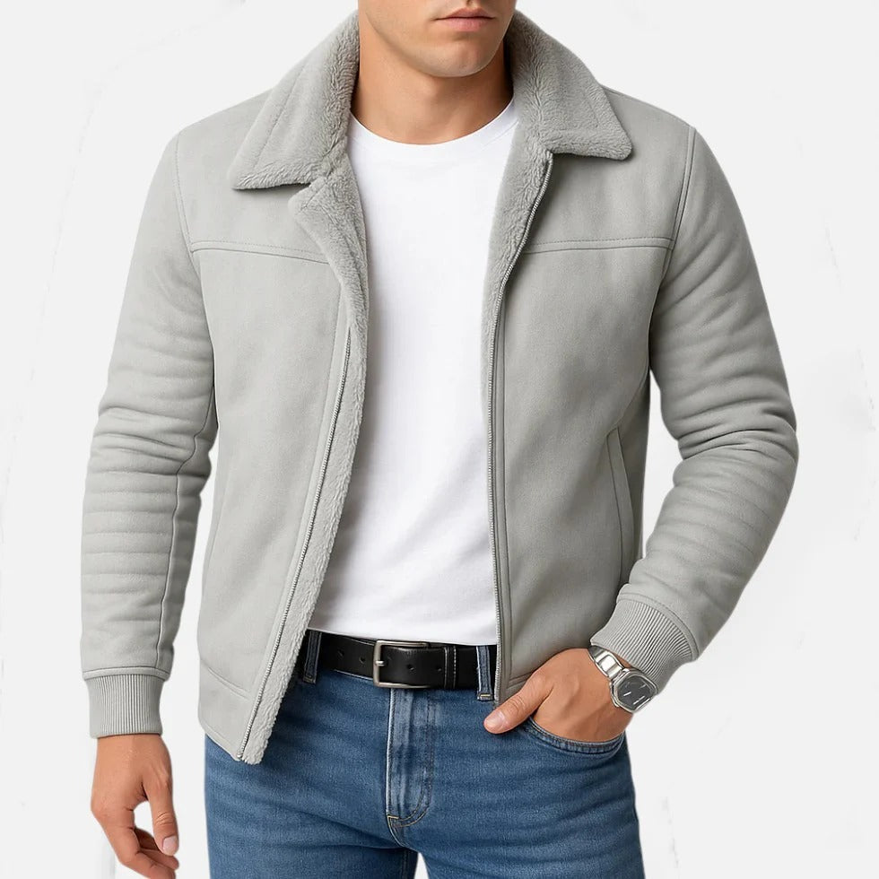 Herren Winterjacke mit Fleecekragen