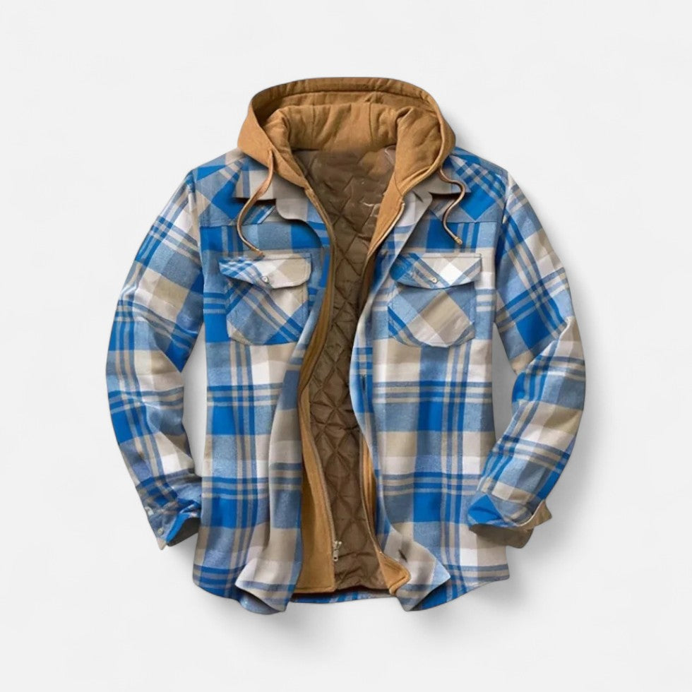 Herren Kariertes Flanellhemd mit Futter