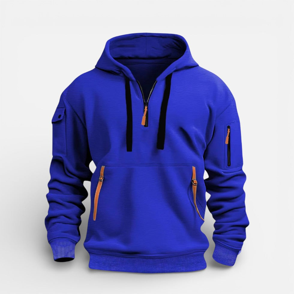 Herren Kapuzenpullover mit Reissverschluss und Taschen