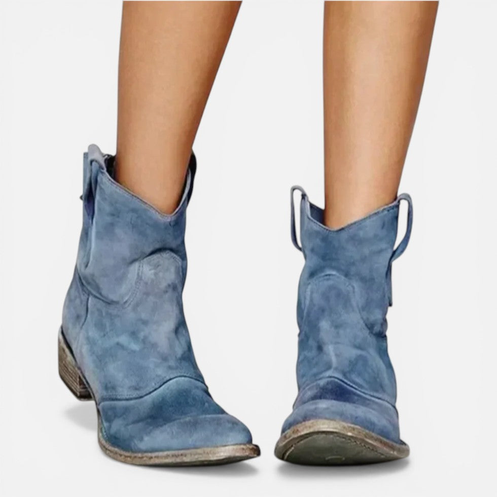 Damen Western Stiefeletten mit Blockabsatz