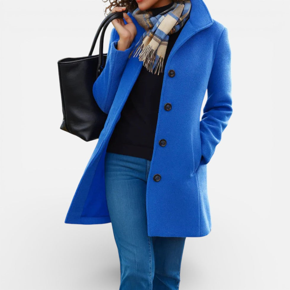 Damen Mantel mit Knopfleiste und klassischem Schnitt