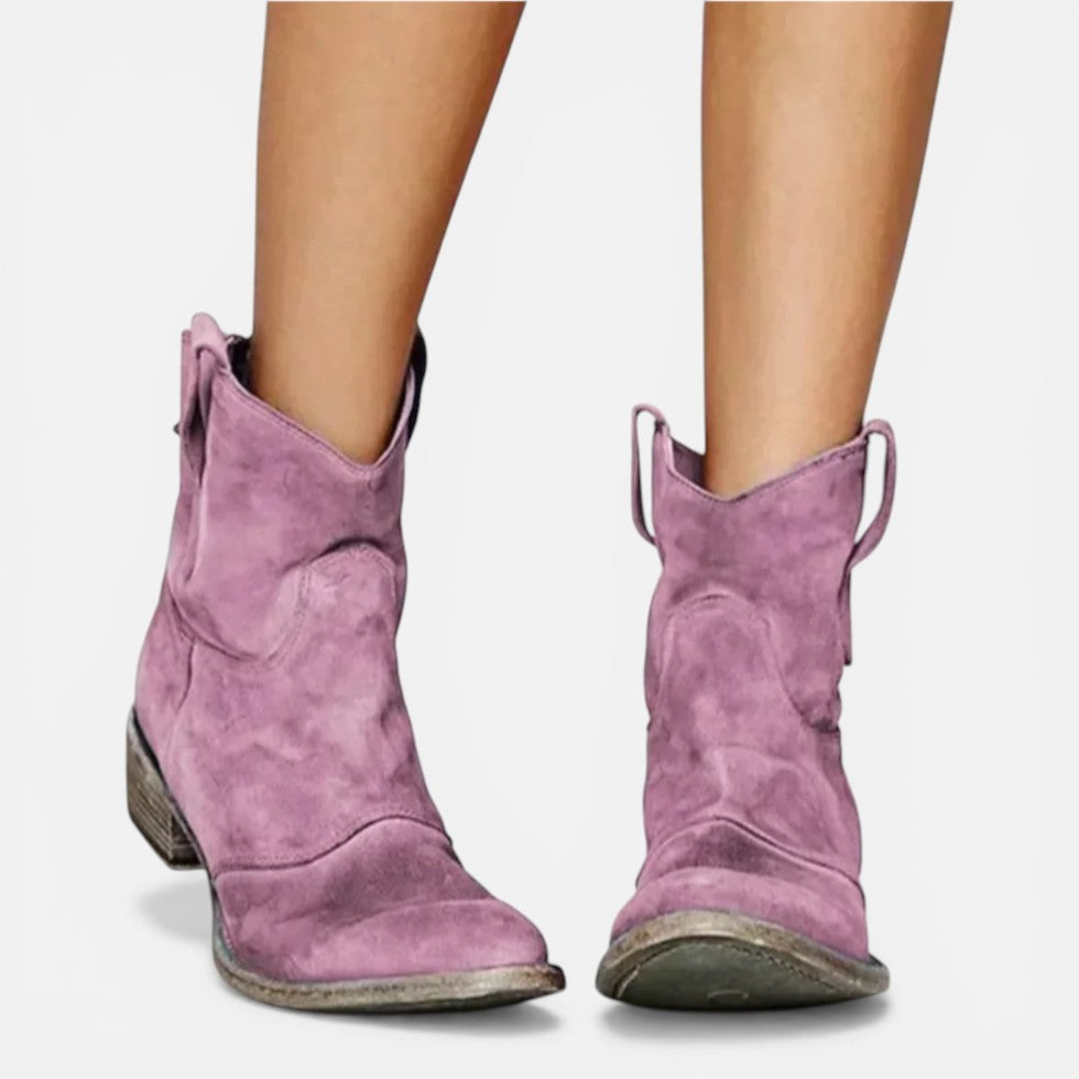 Damen Western Stiefeletten mit Blockabsatz