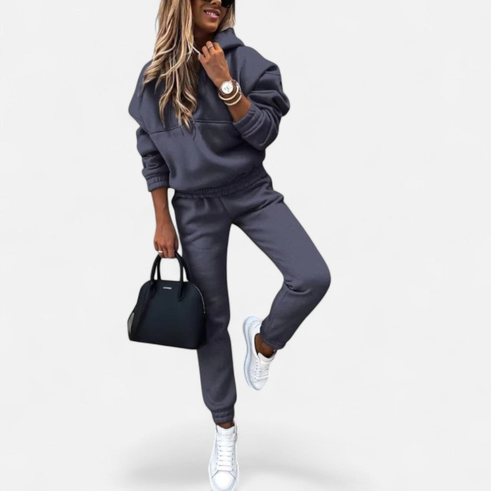 Zweiteiliger Jogginganzug mit Kapuzenpullover für Damen