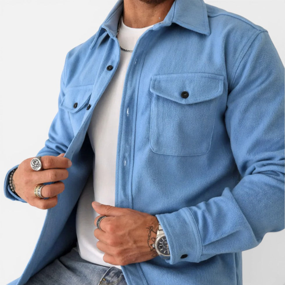 Overshirt skjortejakke med brystlommer