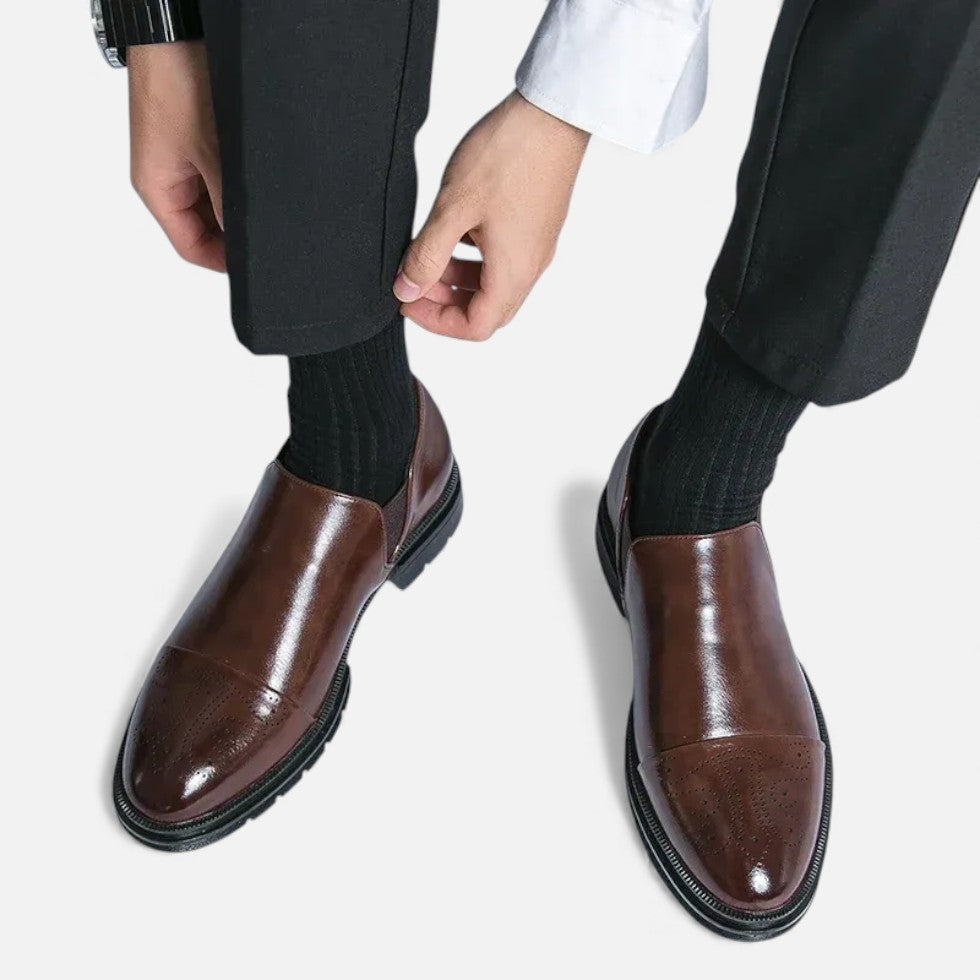 Elegante Slip On Lederschuhe für Herren