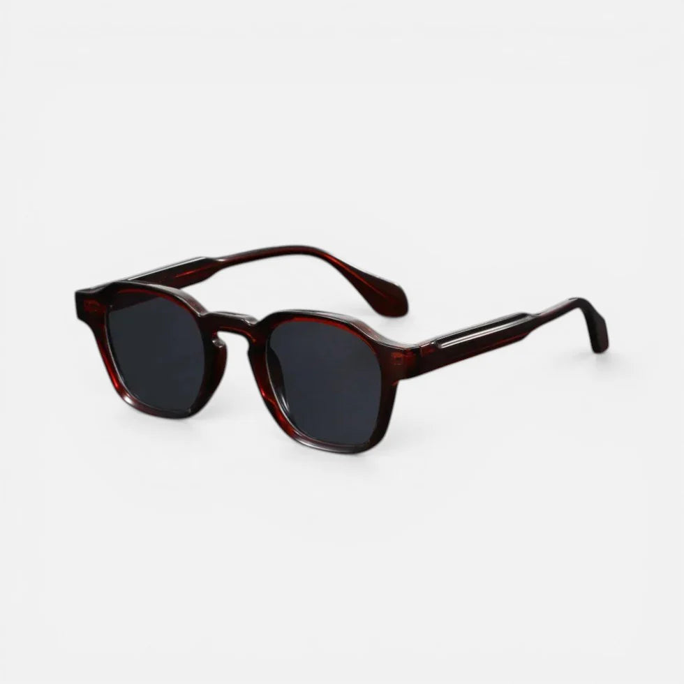 Sonnenbrille Acetatoptik Eckige Form Getönte Gläser