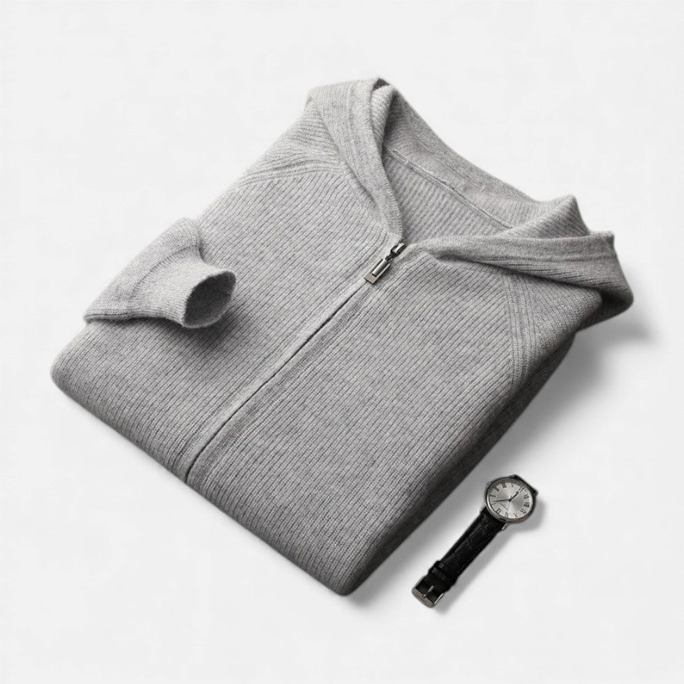 Herren Strick Hoodie mit Reißverschluss