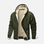 Fleecegefütterte Kapuzenjacke Herren