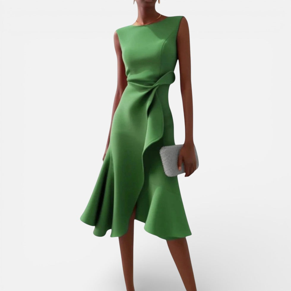 Maxikjole til kvinder med V-udskæring og flagrende silhuet