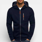 Herren Kapuzenjacke mit Reissverschluss und Taschen