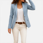 Figursyet blazer med reverskrave