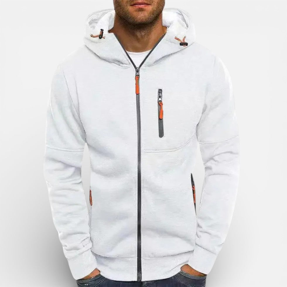 Herren Kapuzenjacke mit Reissverschluss und Taschen