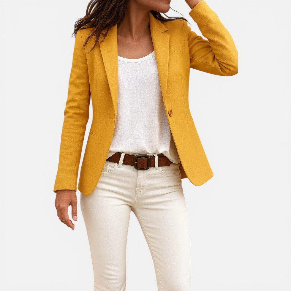Figursyet blazer med reverskrave