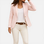 Figursyet blazer med reverskrave