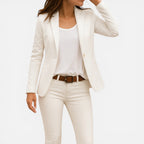 Figursyet blazer med reverskrave