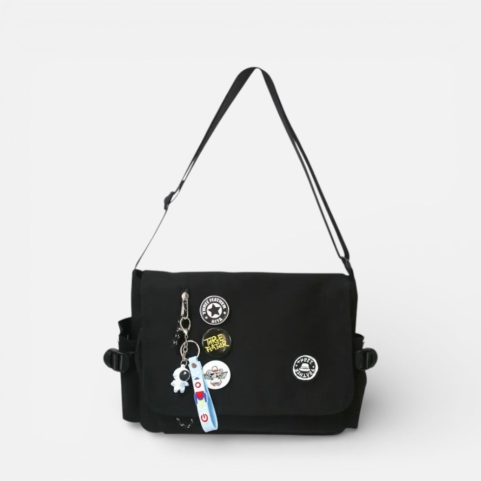 Umhängetasche mit Überschlag und verstellbarem Schultergurt