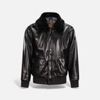 Herren Lederjacke mit Kunstfellkragen