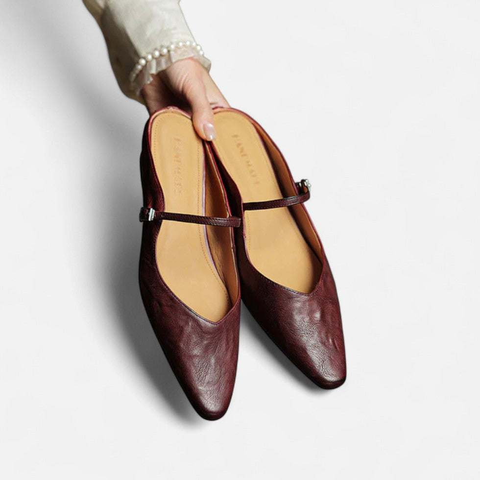 Mules mit Riemchen und spitzer Zehenpartie für Damen