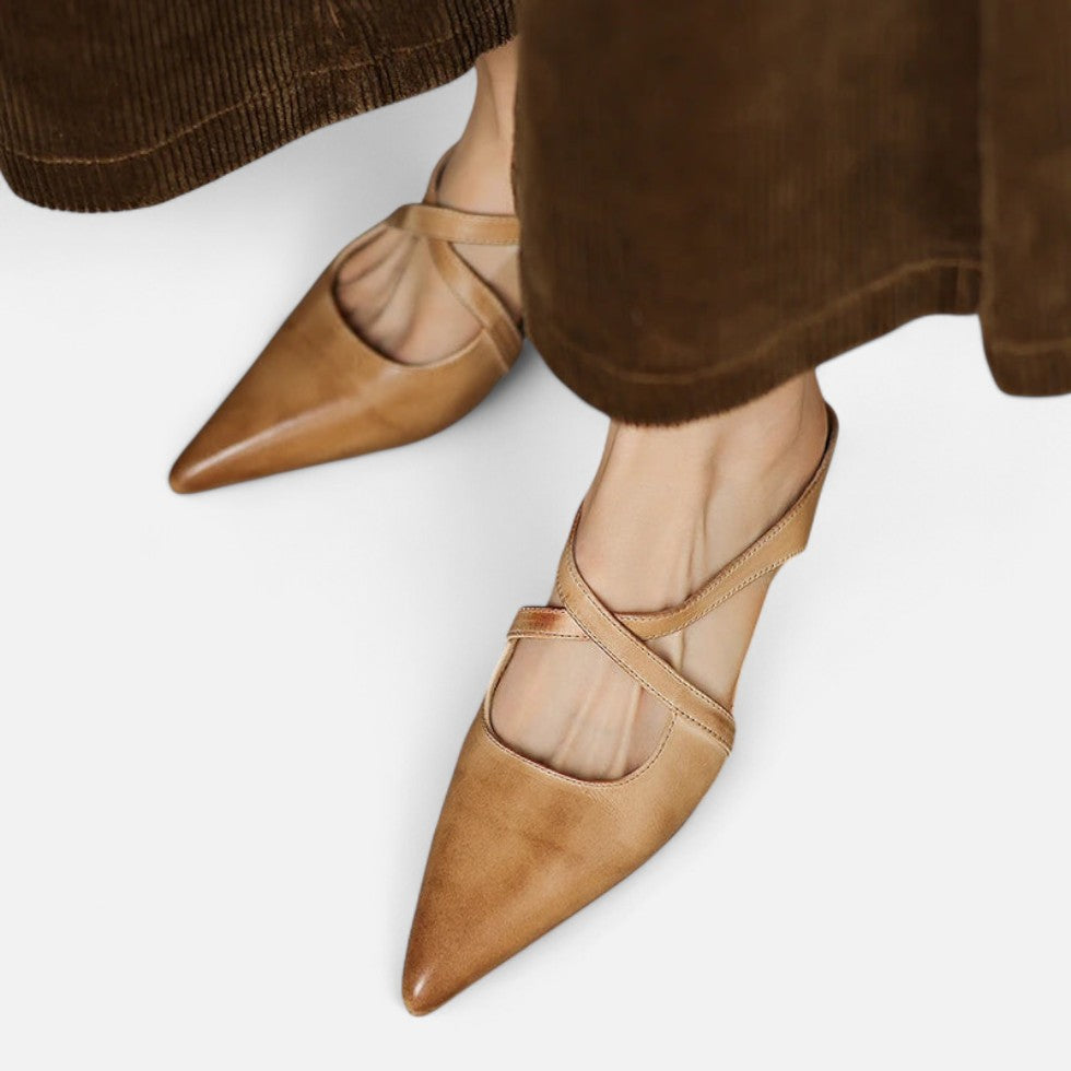 Spitze Flats mit Riemchen für Damen
