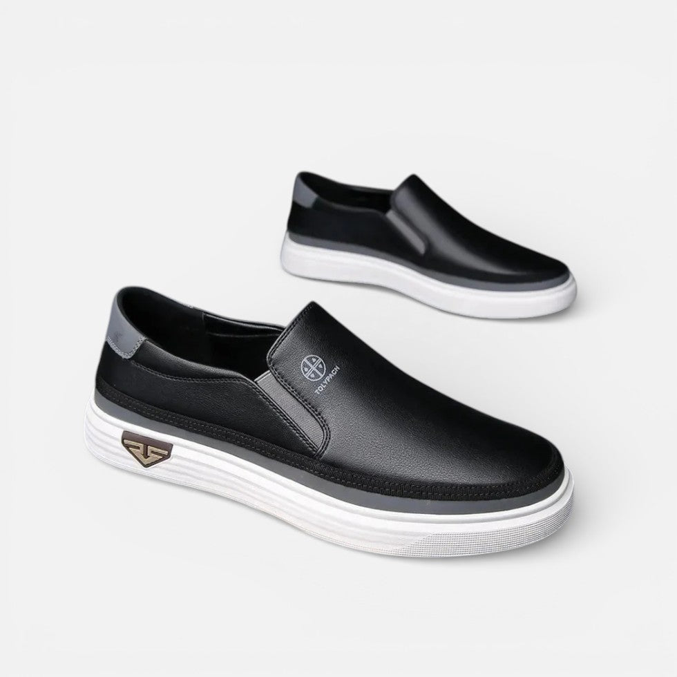 Herre-slip-on-sneakers med minimalistisk silhuet