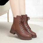 Lined Lace-up Ankle Boots for Women