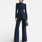 Damen Hosenanzug Zweiteiler Blazer Hose
